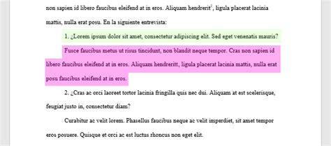 Formato Para Preguntas Y Respuestas En Apa Normas Apa