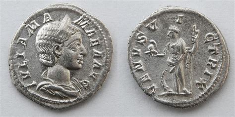 Roman Empire Julia Mamaea Augusta Ad Ar Denarius Mm