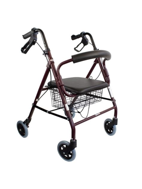 Andador Rollator Aluminio Ruedas Con Frenos En Empu Aduras Orto