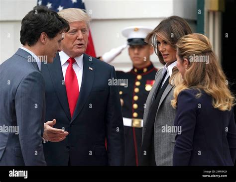 President Donald Trump And First Lady Melania Trump Greet Canadian