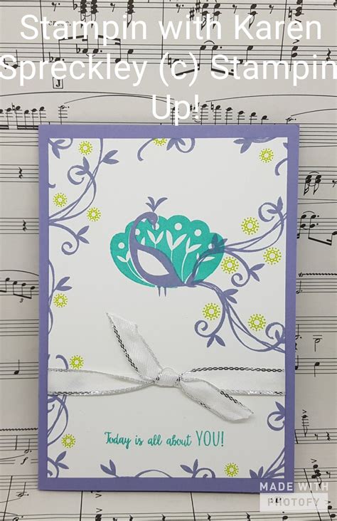 Stampin Up Beautiful Peacock Card Patterns Stamped Cards Card Sketches