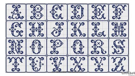 Filet Crochet Alphabet Mycrochetpattern