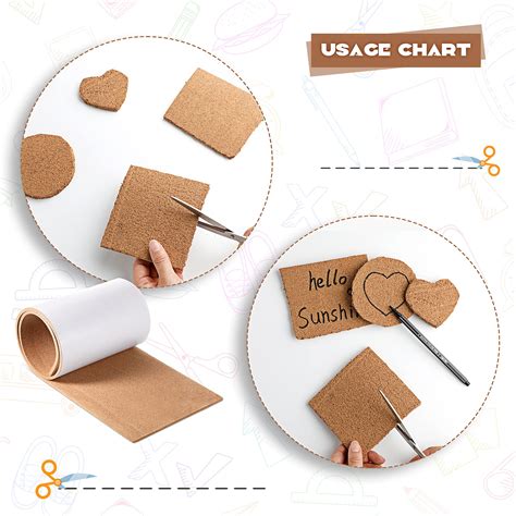 Cork Board Roll 8 Mm Thick 60 X 12 Inch Self Adhesive Cork Bulletin Boards With 100 Push Pins