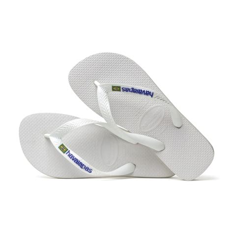 Havaianas 哈瓦仕 人字拖 巴西國旗 白色 拖鞋 男女 布魯克林 41108500001u 拖鞋 Yahoo奇摩購物中心