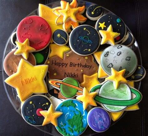 Galaxy Theme Decorated Cookies Natsweets