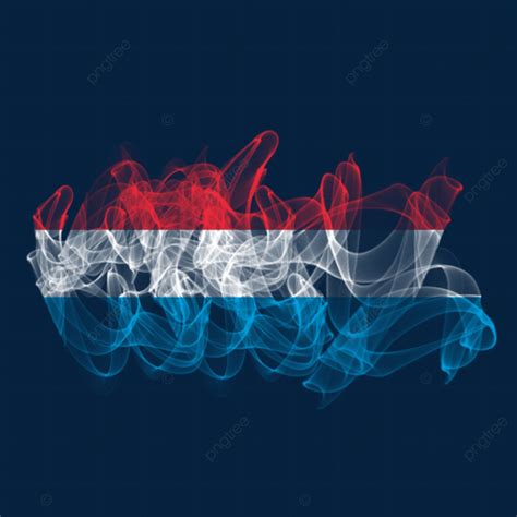 Efecto De Humo Abstracto Bandera Del Día Nacional De Luxemburgo PNG