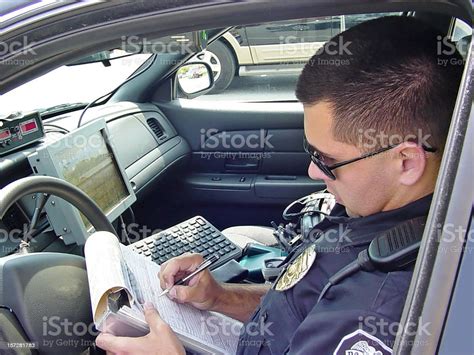 Police Officer Writing Ticket 4 Stock Photo Download Image Now