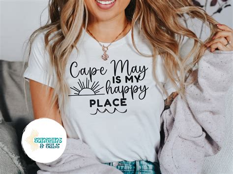 Cape May Is My Happy Place T Shirt Jersey Shore Trip Cape Etsy