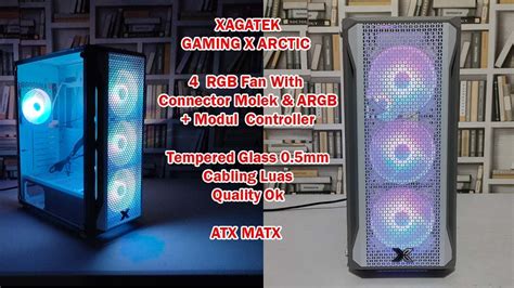 RAKIT PC GAMING KEREN DENGAN CASING XAGATEK GAMING X ARCTIC WITH 4 FAN