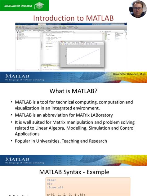 Part 1 Introduction To Matlab Overview Matlab Control Flow