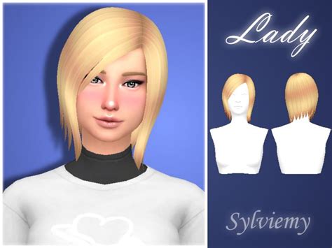 Sims 4 — Lady Hairstyle By Sylviemy — New Mesh Maxis Match All Lods