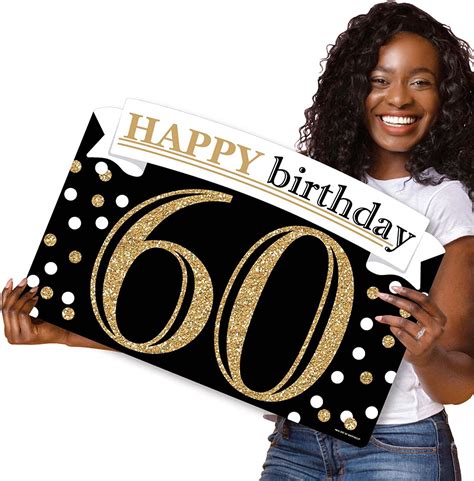 Buy Big Dot Of Happiness Adult 60th Birthday Gold Birthday Party