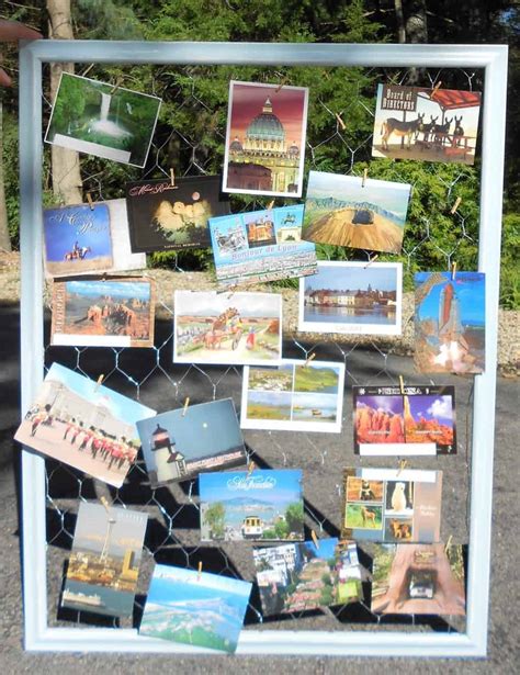 How To Upcycle An Old Frame Into A Postcard Display - Shine Your Light