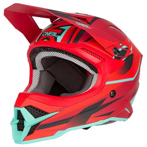 O Neal Motocross Helm Srs Rift Rot Teal Maciag Offroad