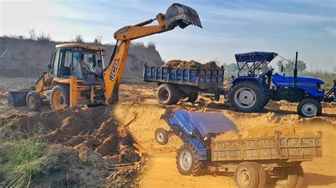 Jcb Dx Backhoe Loader Sonalika D I Rx Tractor And Trally Jcb