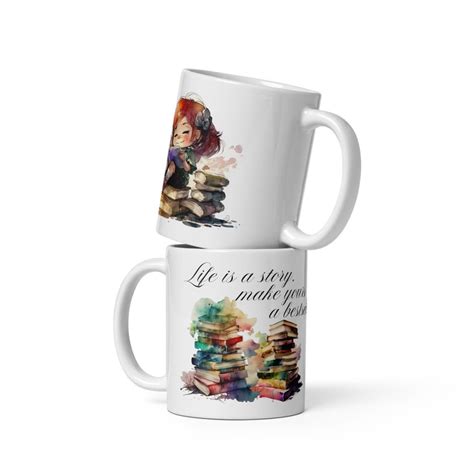 Custom Design Coffee Mug Book Lovers Mug Local Arizona Etsy Shop Etsy