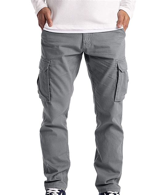 Mens Soft Shell Casual Hiking Trousers Tactical Combat Cargo Work Pants