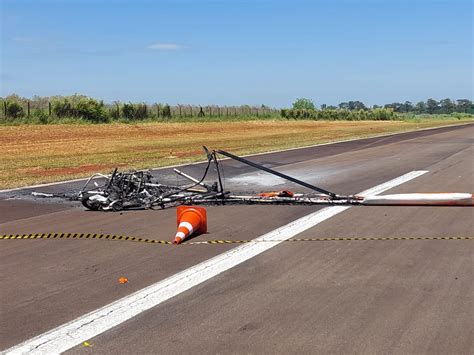 Avião De Pequeno Porte Cai No Aeroporto De Americana Um Ficou Ferido