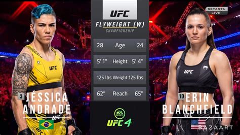 Jessica Andrade Vs Erin Blanchfield Full Fight Ufc Vegas 69 Youtube