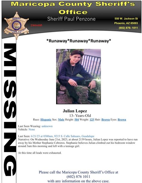 Maricopa County Sheriffs Office On Twitter Mcso Is Looking For The