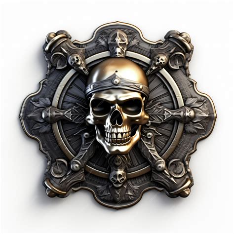 Premium Photo Render Of Pirate Badge