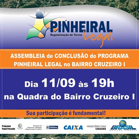 Bairro Cruzeiro Ii Terá Amanhã Assembleia De Conclusão Do Programa