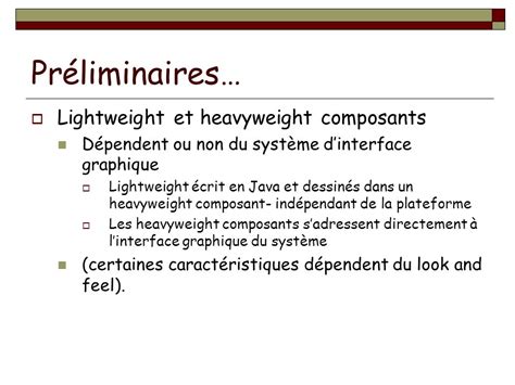 Java Swing Principes De Base Des Composants Graphiques Exemple