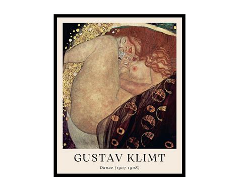 Poster Master Vintage Gustav Klimt Poster Retro Danae Painting Print