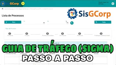 PROCESSO GT GUIA DE TRÁFEGO SISGCORP PASSO A PASSO YouTube