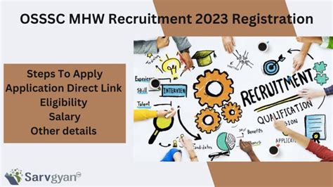 Osssc Mhw Recruitment 2023 Registration For 2753 Posts Started Get