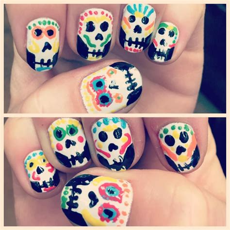 D A De Los Muertos Nailart Nails Sugarskulls Skulls