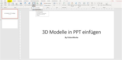 D Modelle In Powerpoint Einf Gen