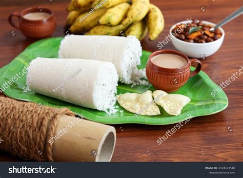 Rice Puttu White Pittu Kadala Chickpea Stock Photo Edit Now 2124123548