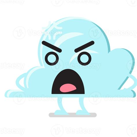 Angry cloud character emoji 23256383 PNG