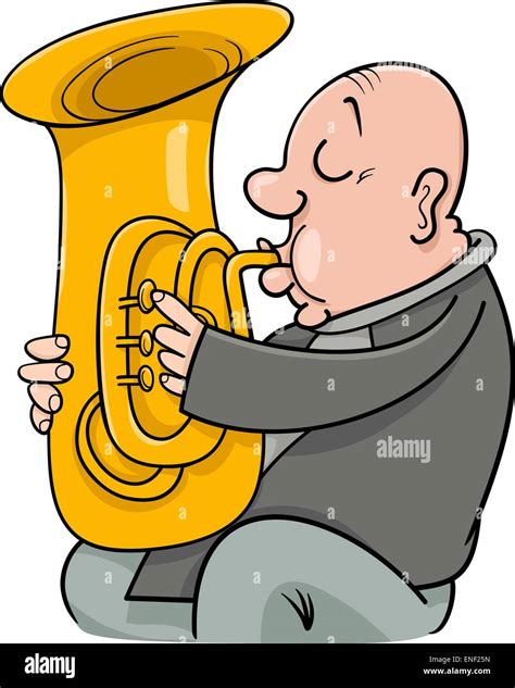 Man Playing Tuba Stock Vector Images Alamy