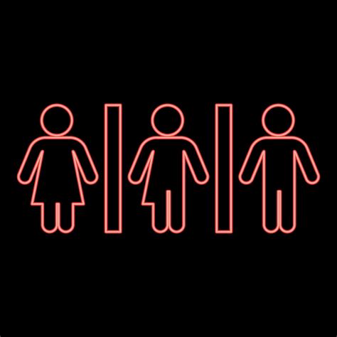 Ne N Mujer Bisexual Travesti Hombre Gay Lealtad Concepto Color Rojo Vector Ilustraci N Imagen