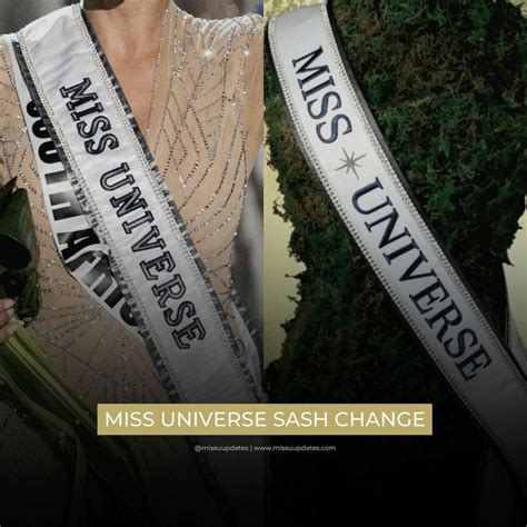 Miss Universe New Sash Its Out