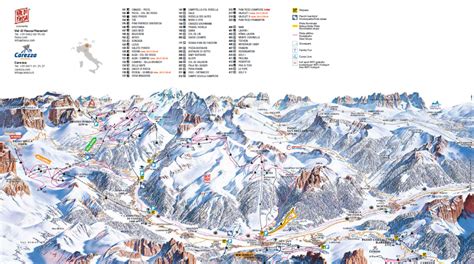 Pozza Di Fassa Buffaure Ciampac Trail Map Piste Map Panoramic