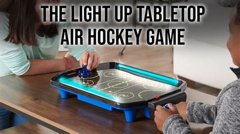 The Light Up Tabletop Air Hockey Game Youtube