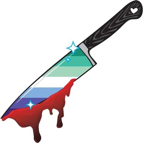 Amazon Dark Spark Decals Gay Men Pride Flag Bloody Knife Lgbtqia