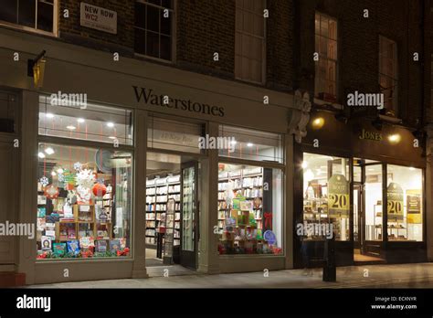 Façade Of A Waterstones Book Shop In New Row Covent Garden At Night