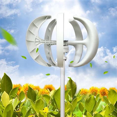 Miumaeov 600W DC 24V 5 Blade Lantern Wind Turbine Generator Vertical