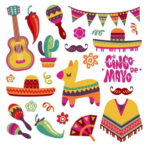 Set De Fiesta Mexicana Elementos De Fie Premium Vector Freepik