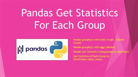 Pandas Get Statistics For Each Group Spark By {examples}