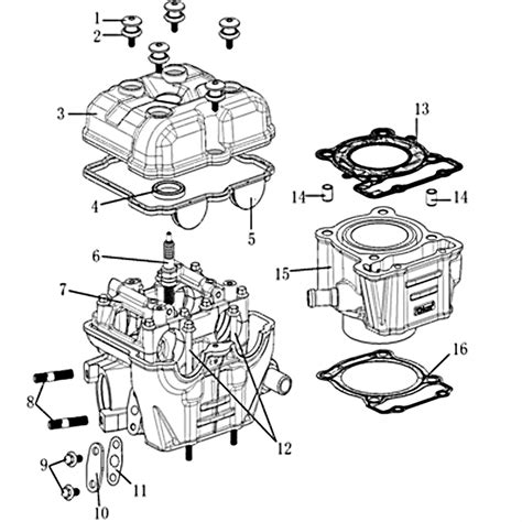 Vue Eclatee Piece Culasse Cylindre Moto Masai X Ray