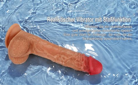 FIDECH Dildo Vibrator mit Stoßfunktion und 360 Rotierender Glans G