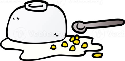 Cartoon Doodle Spilt Cereal Bowl 44917884 Png