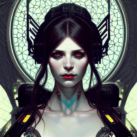 Beautiful Gothic Maiden Portrait Warhammer 40000 Cyberpunk Artstation