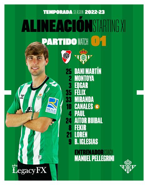 Real Betis Balompié 🌴💚 On Twitter 💚💚💚 ¡nuestro Once Inicial Para El