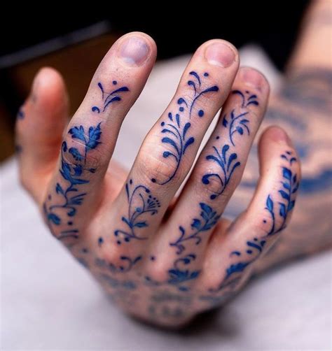 Oozy Tattoo On Instagram Blue Ink Tattoos Hand Tattoos Tattoo Designs